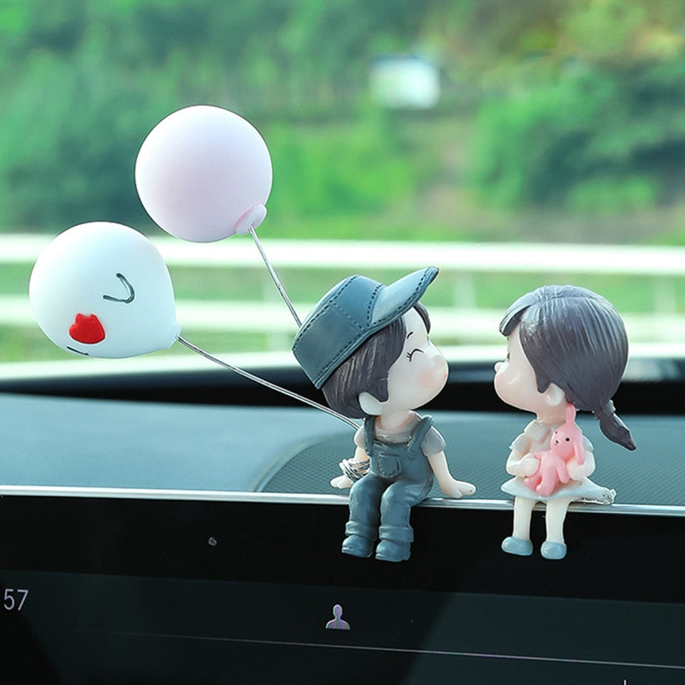 Cute Cartoon Couple Ornament for Cars